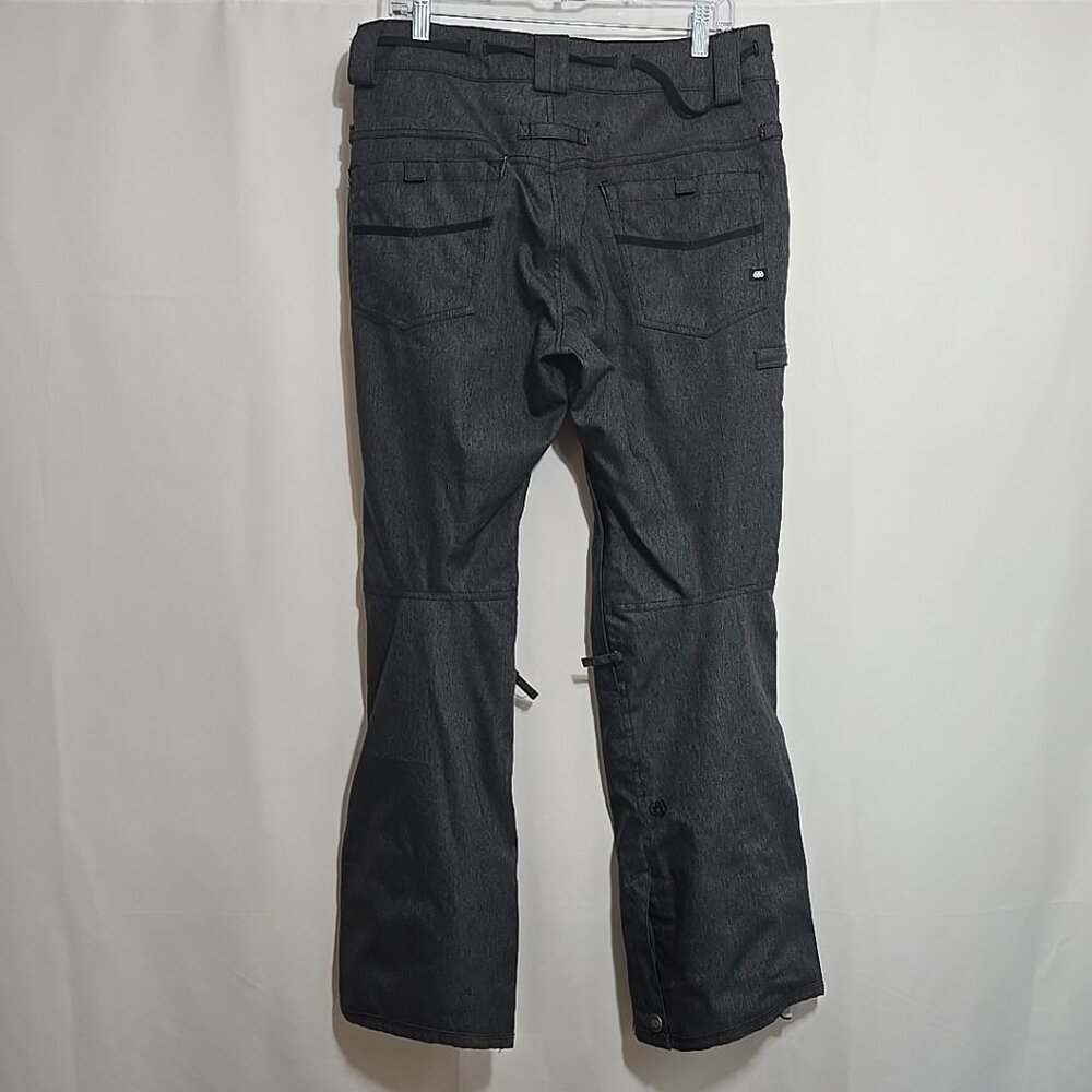 686 Snowboard Pants Mens Medium InfiDRY Reserved Raw 10,000 MM Waterproof Gray - Picture 2 of 13